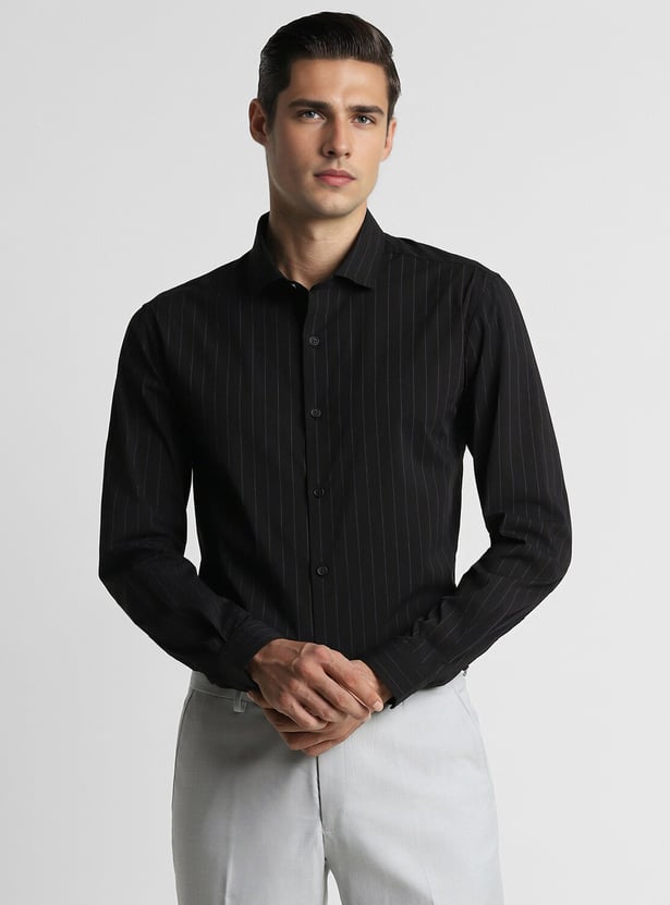 Buy PETER ENGLAND Striped Super Slim Formal Shirt From Peter England At