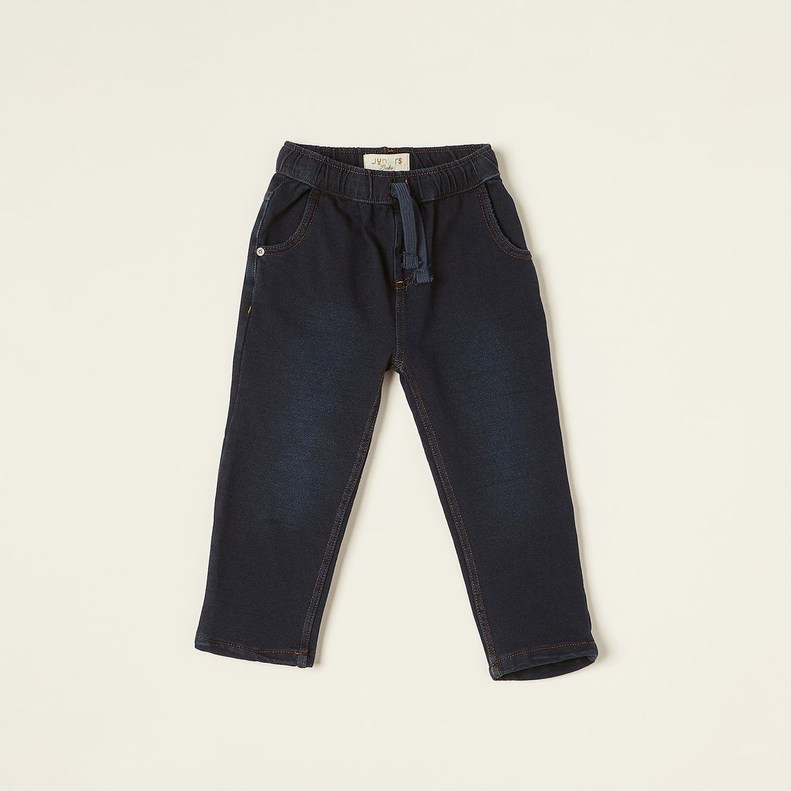 Juniors Boys Regular Fit Jeans with Drawstring Closure