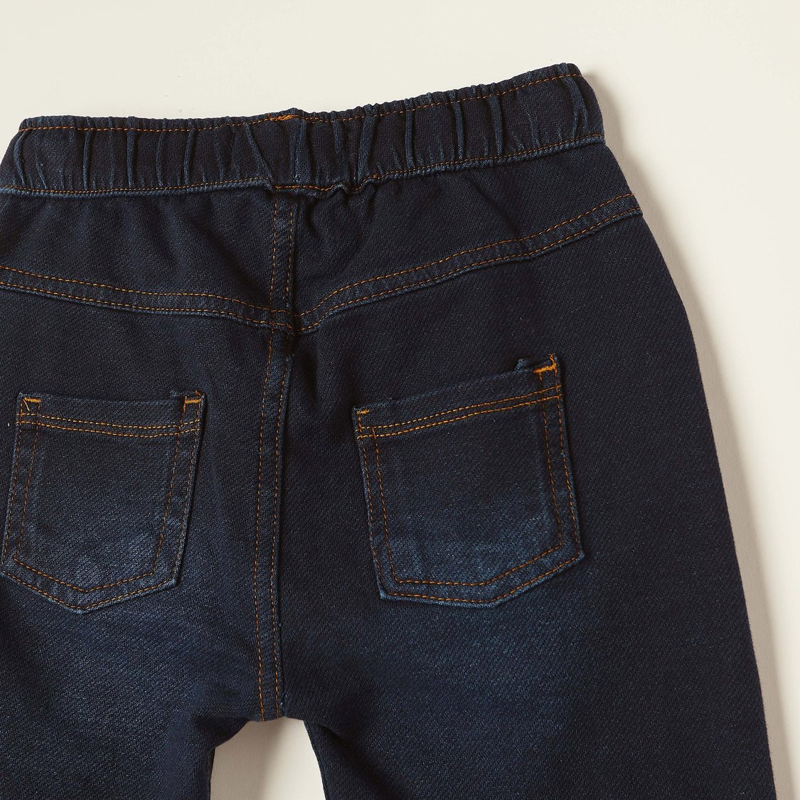 Juniors Boys Regular Fit Jeans with Drawstring Closure