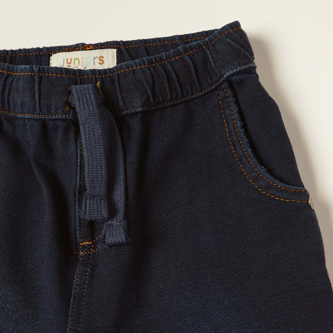 Juniors Boys Regular Fit Jeans with Drawstring Closure