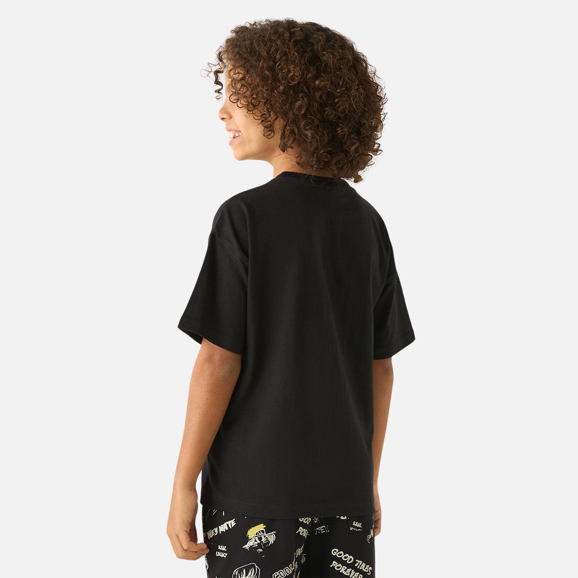 Juniors Surf Print T-shirt with Short Sleeves