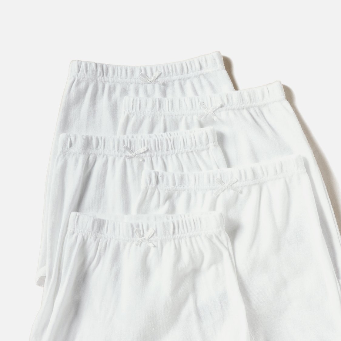 Juniors Solid Boyshorts with Elasticated Waistband - Set of 5