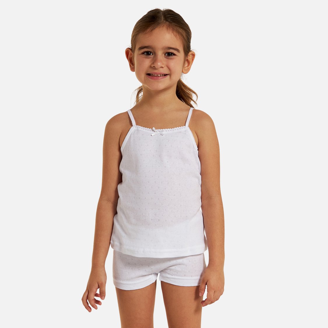 Juniors Lace Detail Camisole with Boyshorts