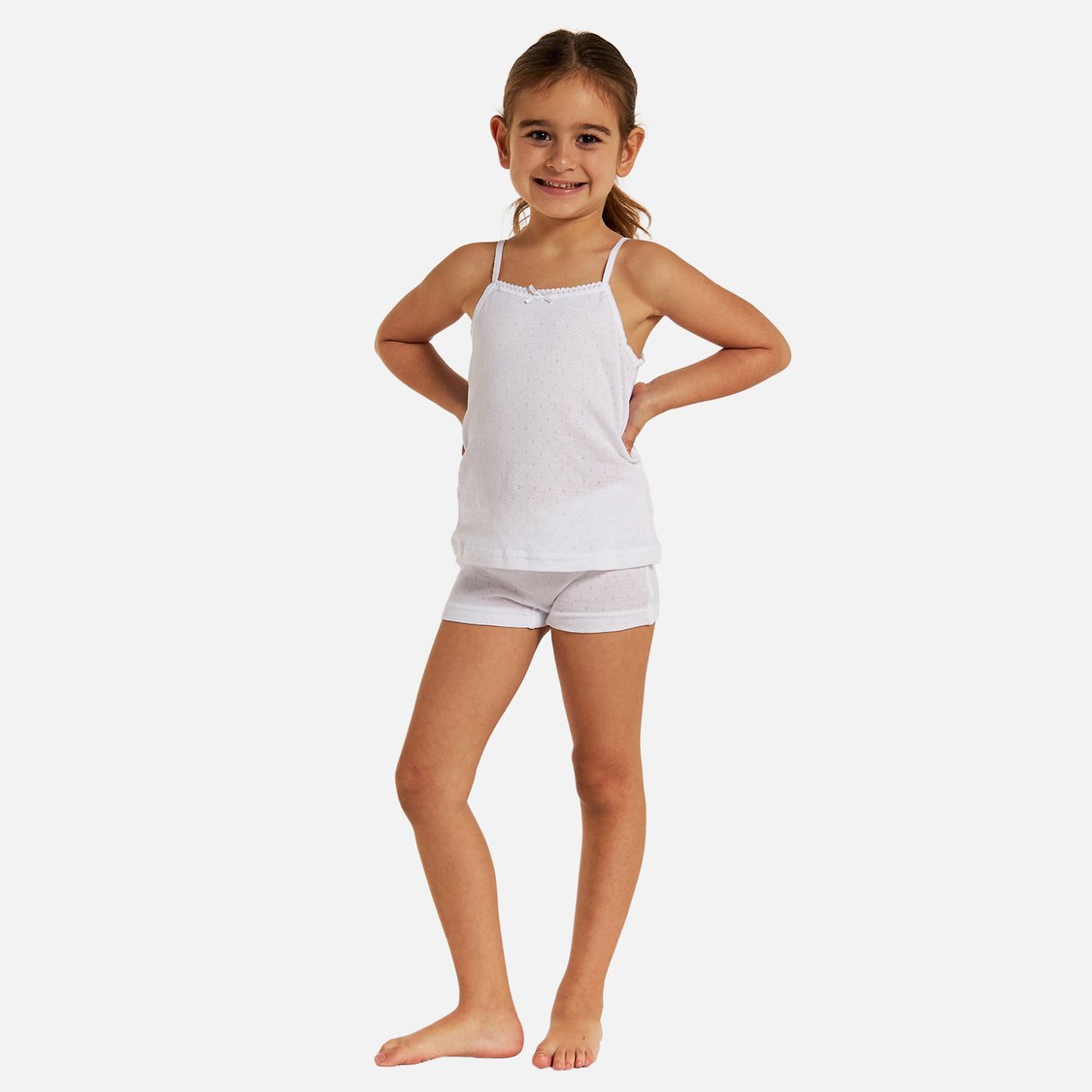 Juniors Lace Detail Camisole with Boyshorts