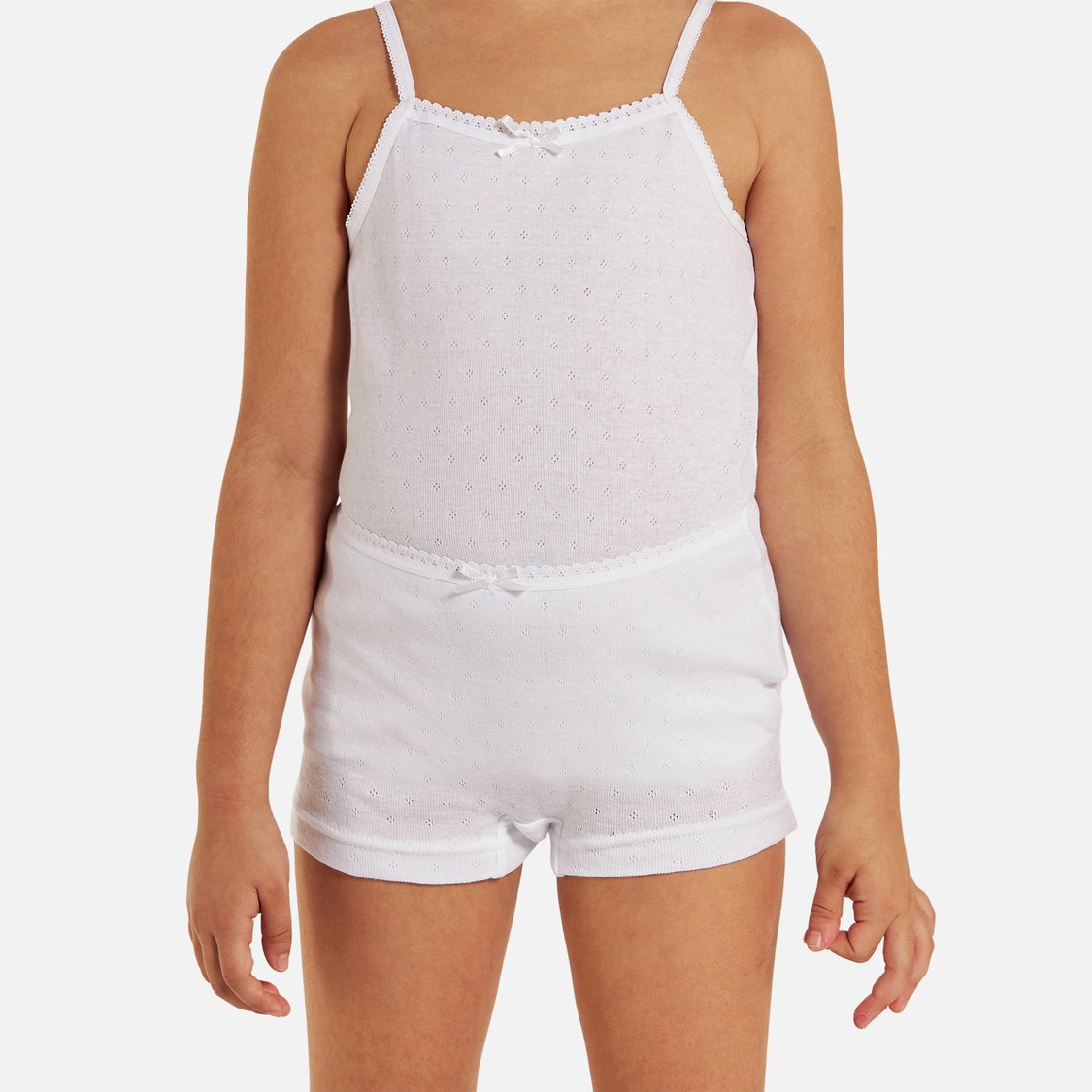 Juniors Lace Detail Camisole with Boyshorts