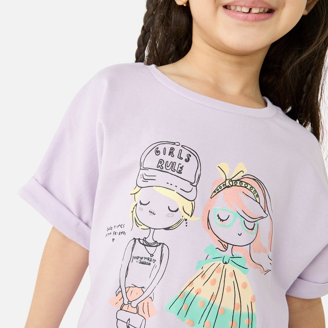 Juniors Graphic Print T-shirt and Shorts Set