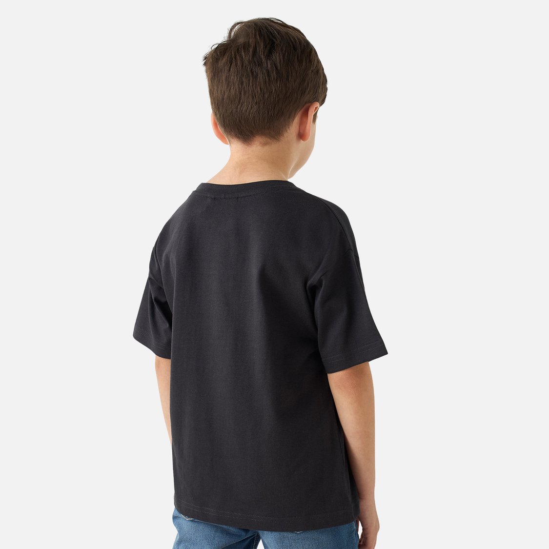 Juniors Solid T-shirt with Front Pocket and Short Sleeves