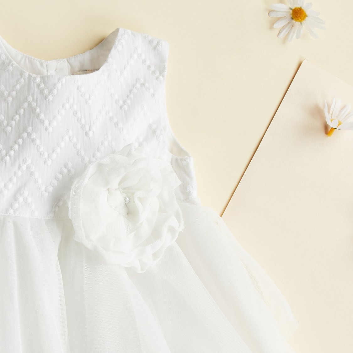 Juniors Bow Applique Sleeveless A-line Dress