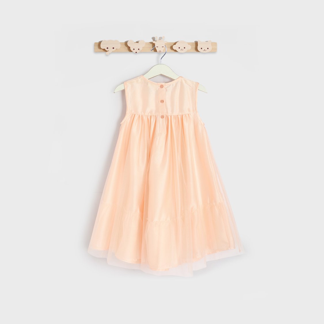 Juniors Sequinned Sleeveless A-line Dress