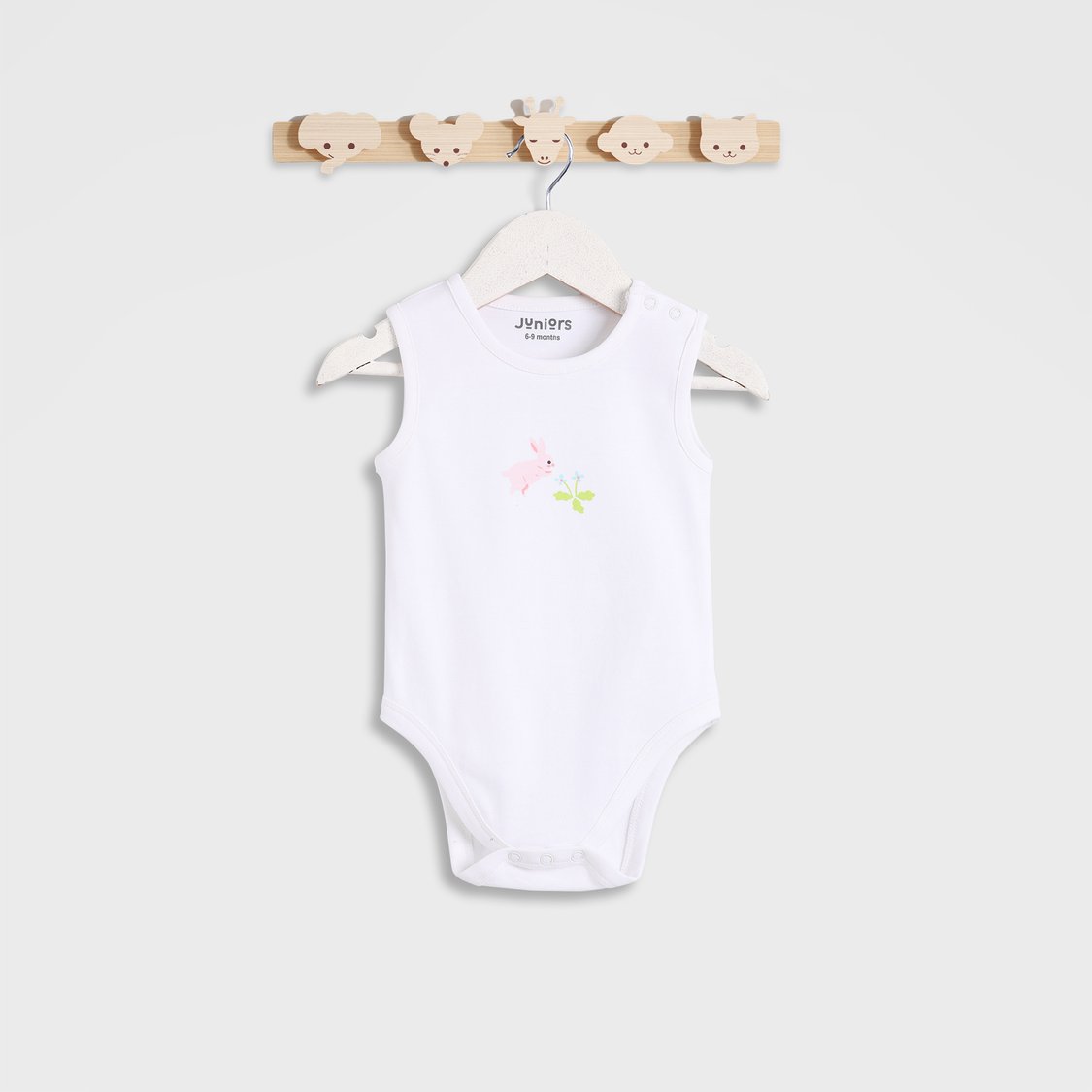 Juniors Bunny Print Sleeveless Bodysuit - Set of 7