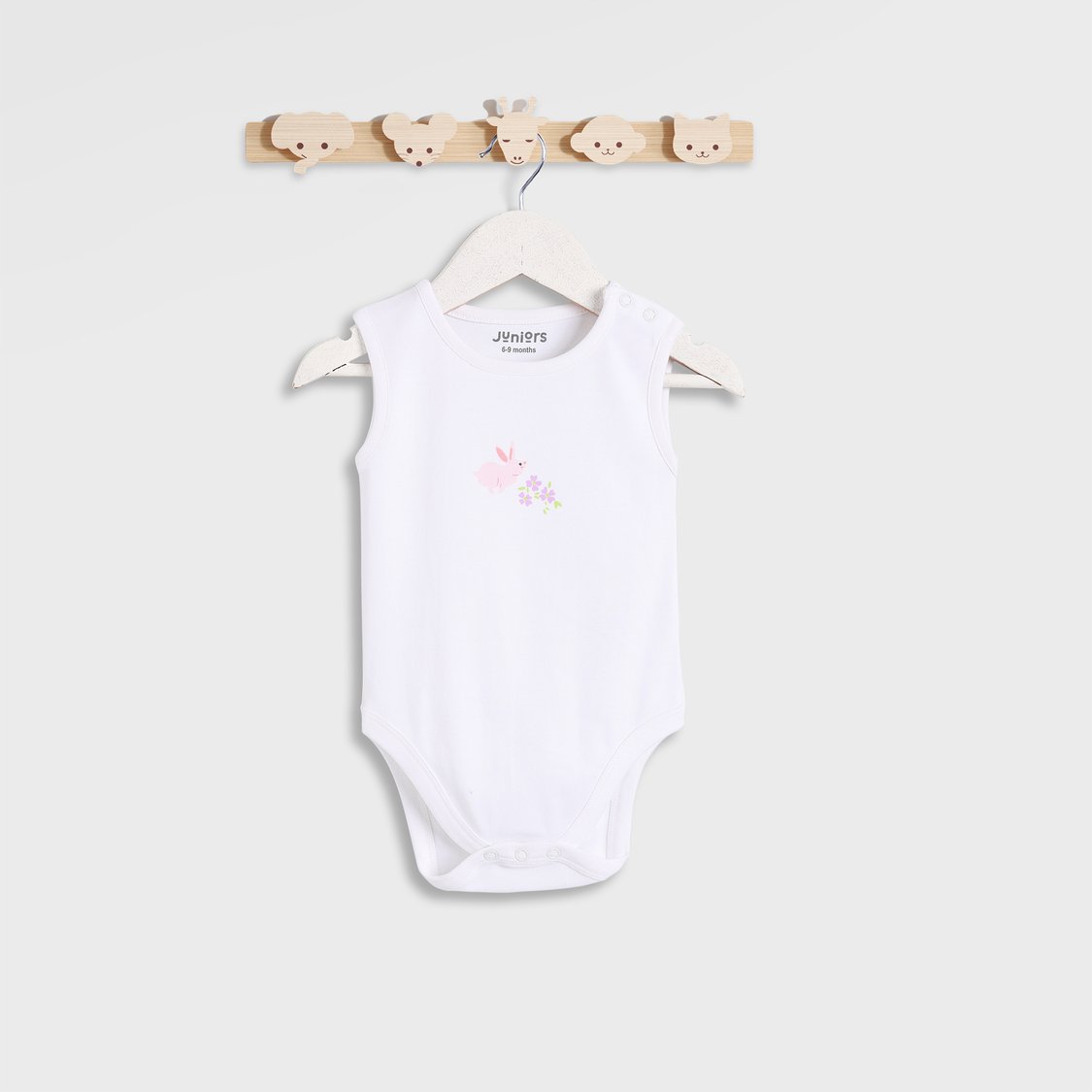 Juniors Bunny Print Sleeveless Bodysuit - Set of 7