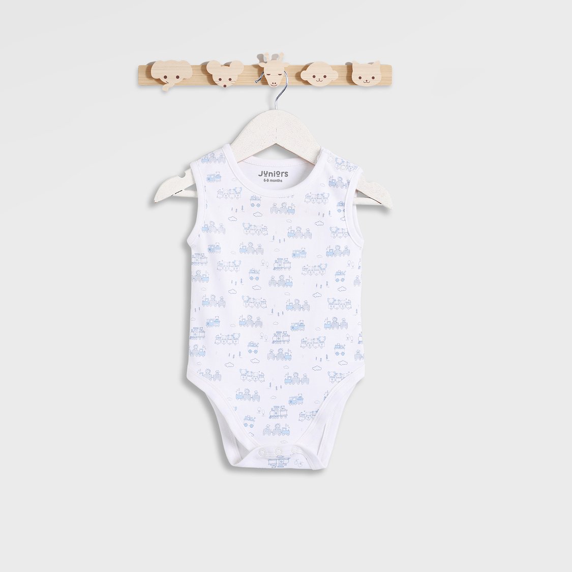 Juniors Train Print Sleeveless Bodysuit - Set of 7