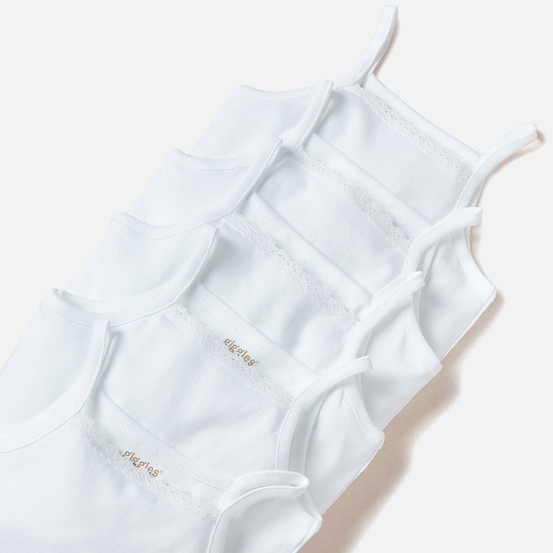 Giggles Solid Sleeveless Bodysuit - Set of 5