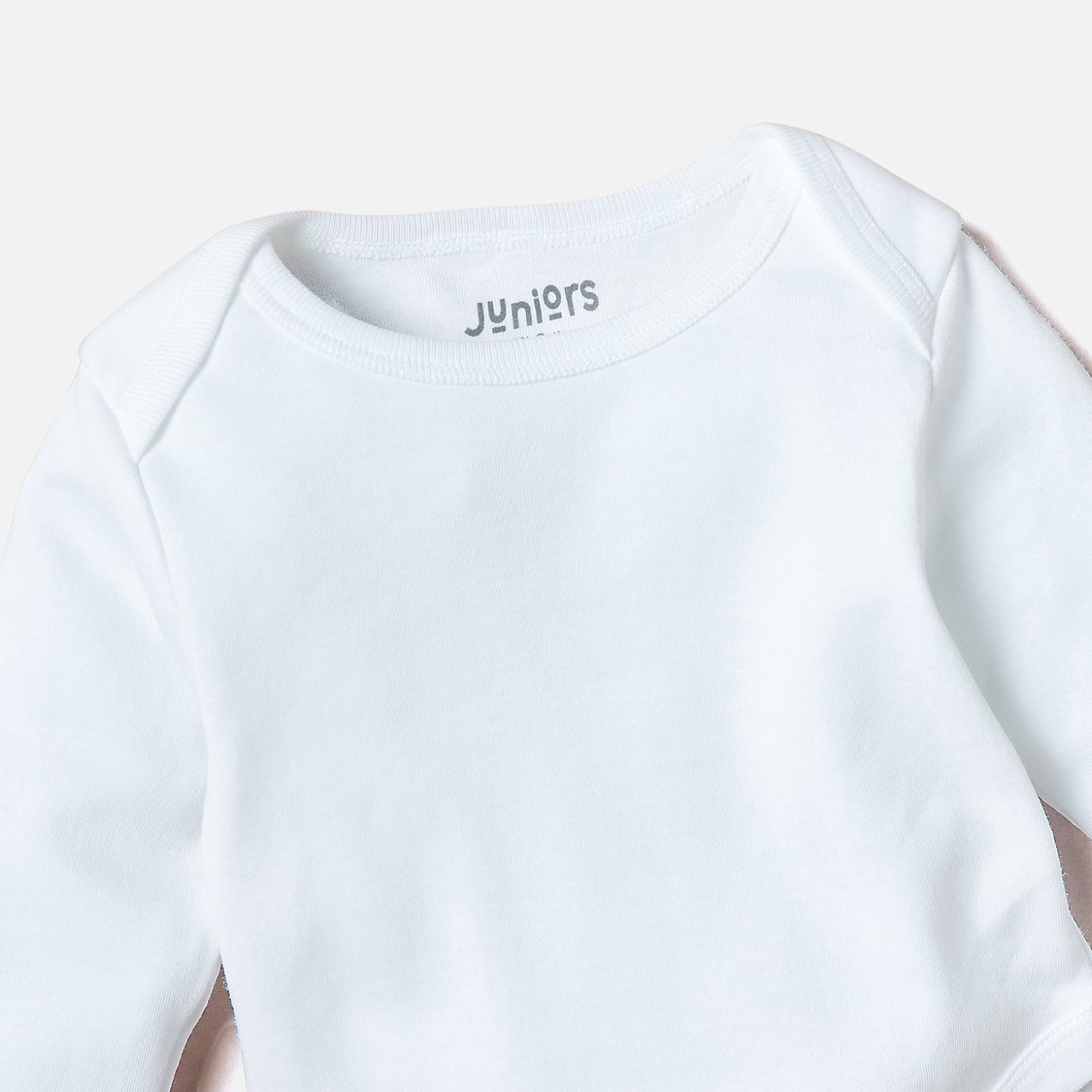 Juniors Solid Bodysuit with Round Neck and Long Sleeves