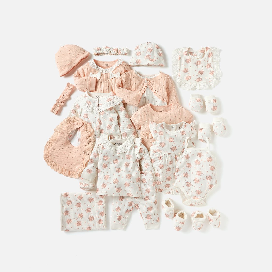 Juniors All-Over Floral Print Sleeveless Bodysuit with Snap Button Closure