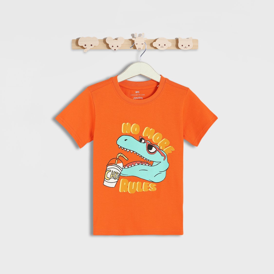 Juniors Crocodile Print T-shirt with Short Sleeves