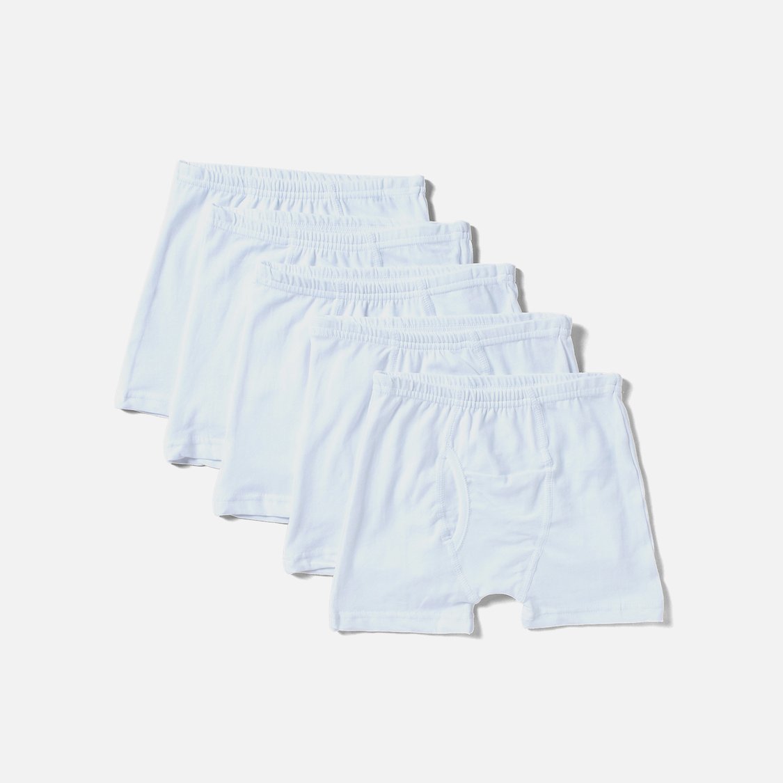 Juniors Solid Trunks with Elasticated Waistband - Set of 5