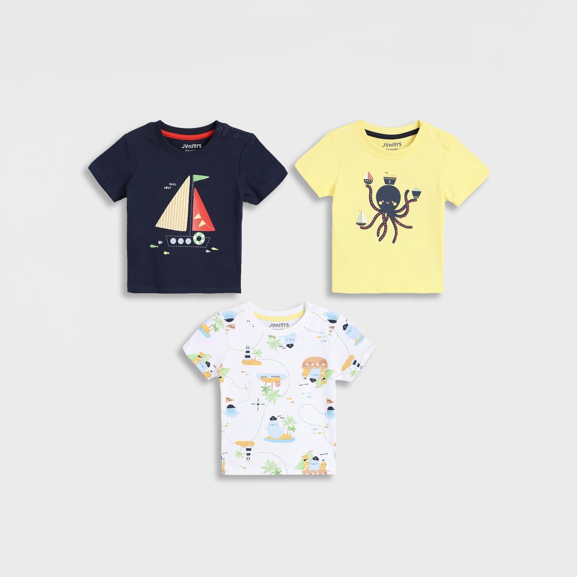 Juniors Printed Short Sleeves T-shirt - Set of 3