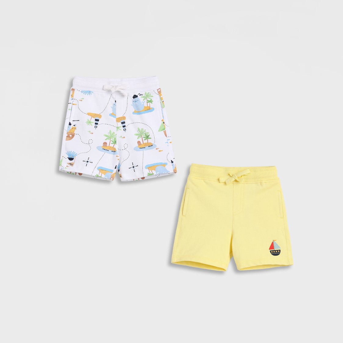 Juniors Printed Drawstring Shorts - Set of 2