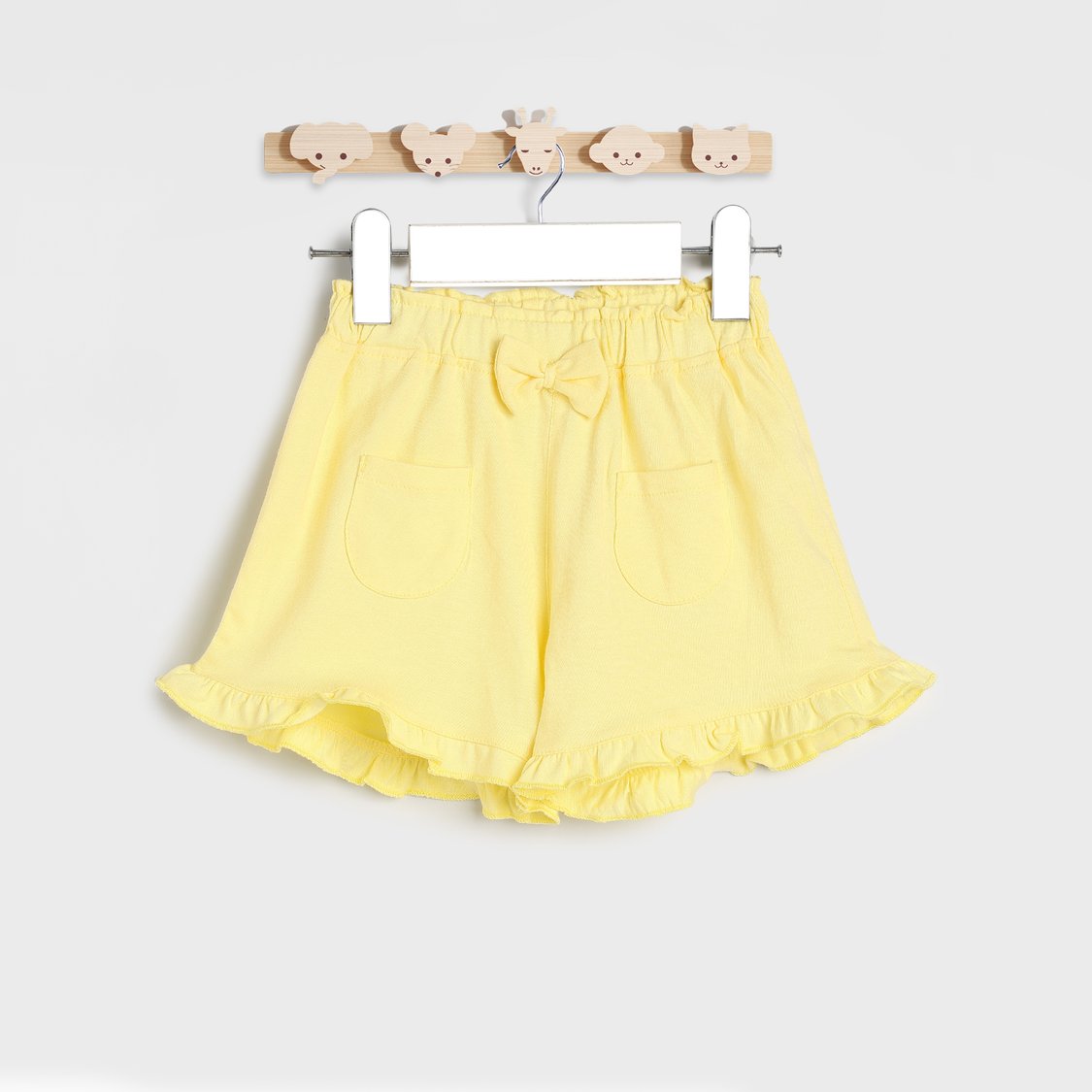 Juniors Solid Knit Shorts with Pockets