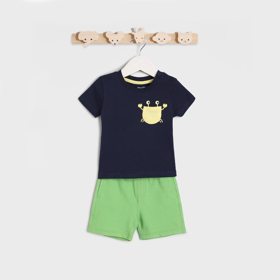 Juniors 3-Piece Printed T-shirt and Shorts Set
