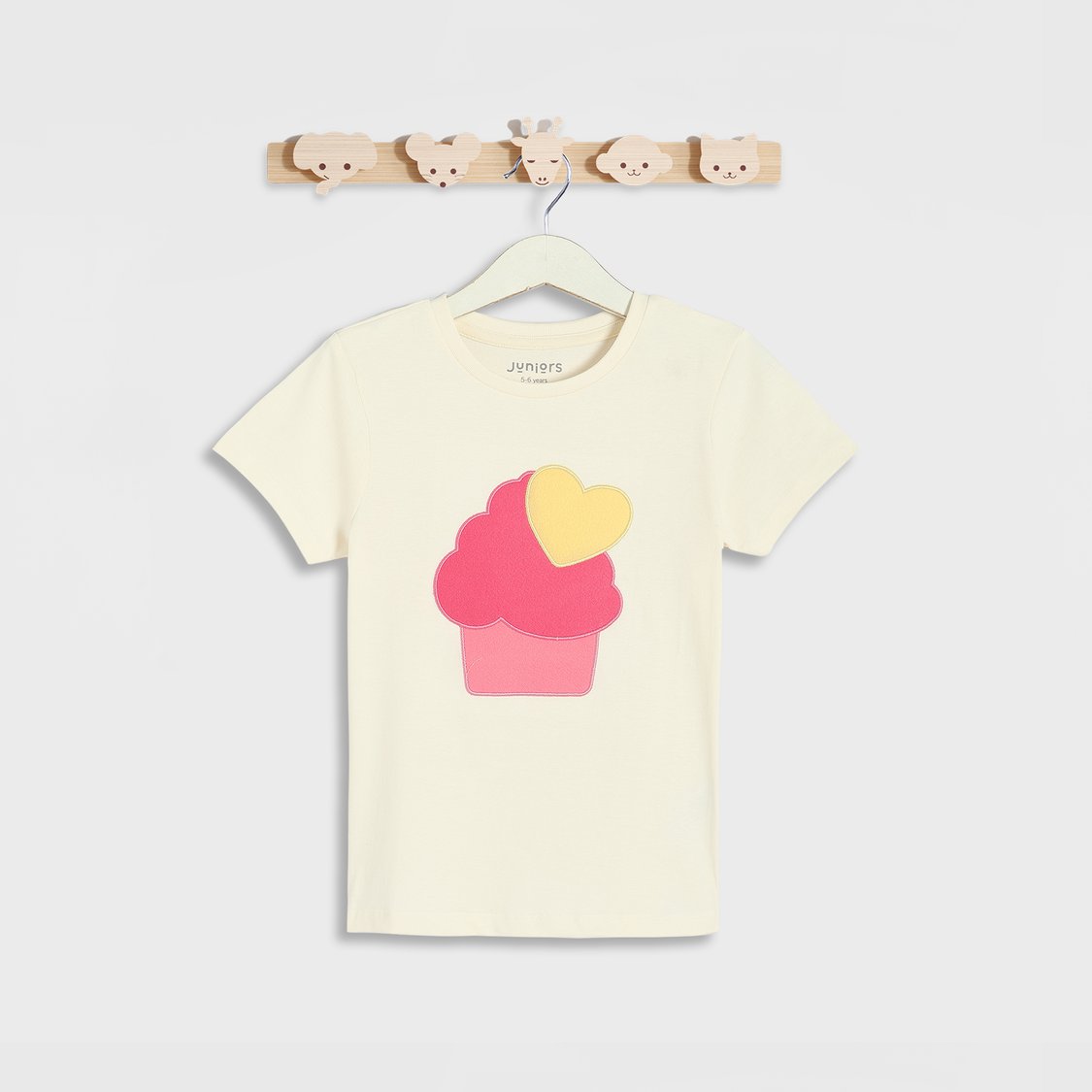 Juniors Cupcake Applique T-shirt and Pyjama Set
