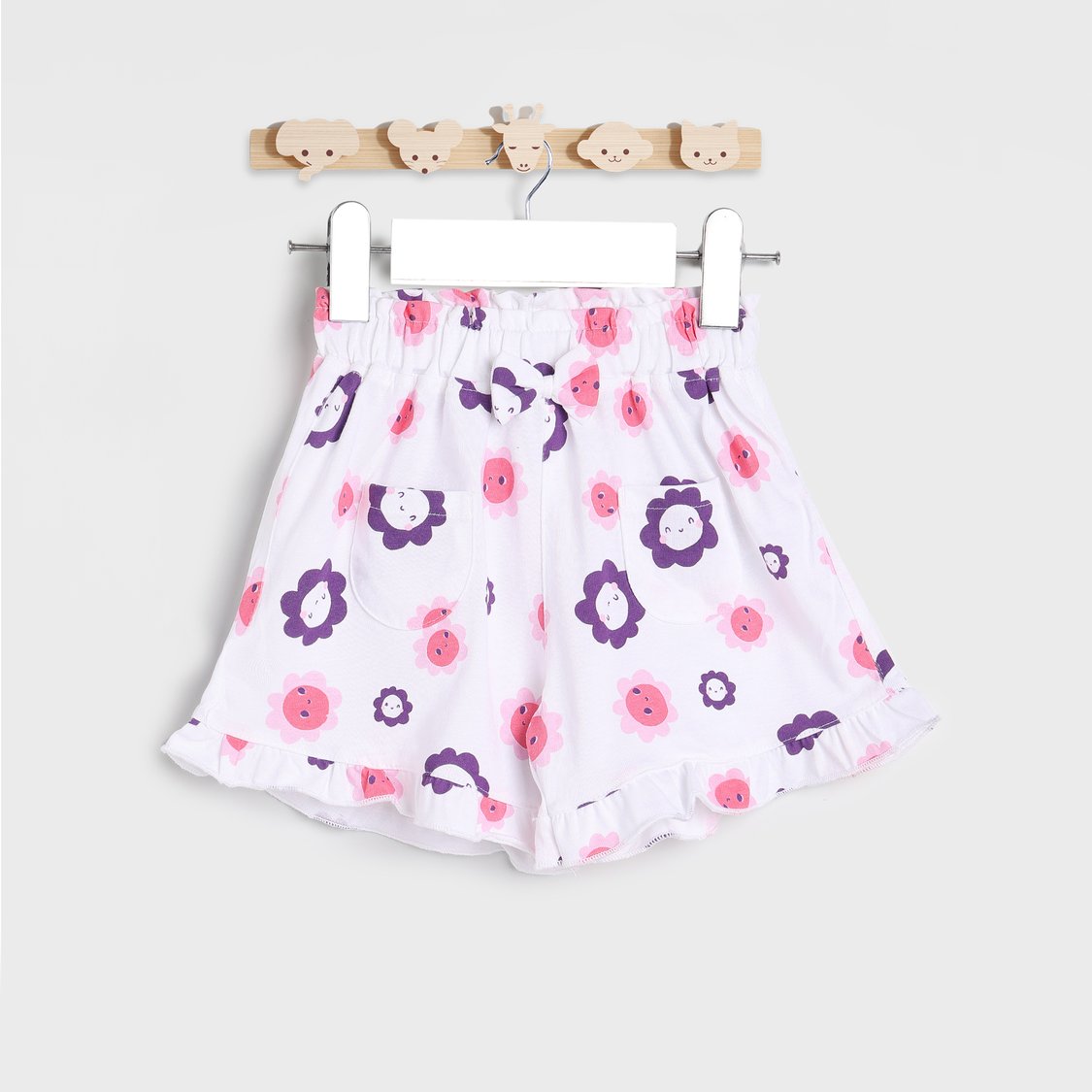 Juniors All Over Printed 3-Piece T-shirt and Shorts Set