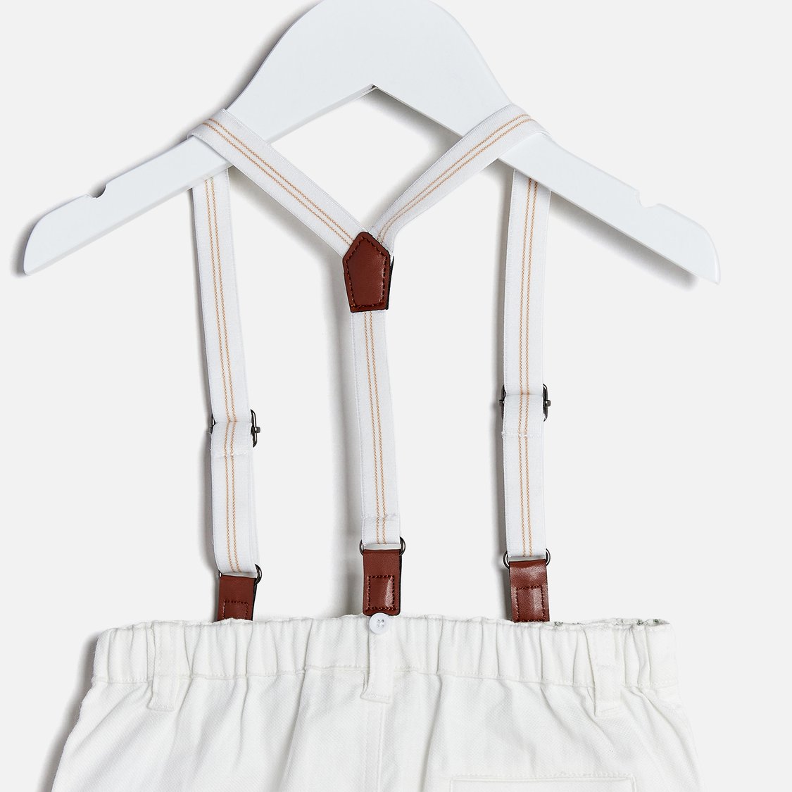 Juniors Solid Shorts with Suspenders