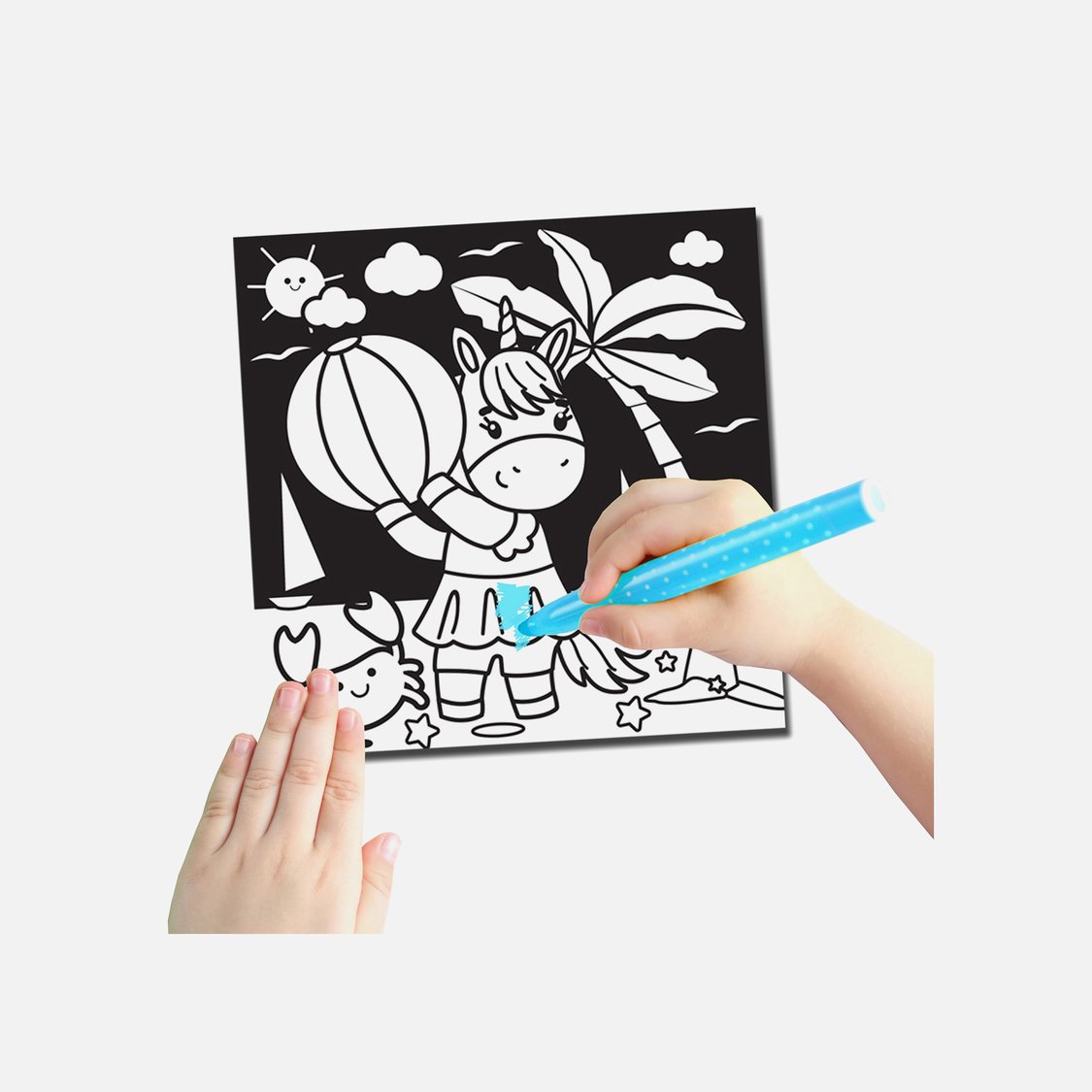 Dreamland Unicorn - Velvet Art Set With 10 Free Sketch Pens