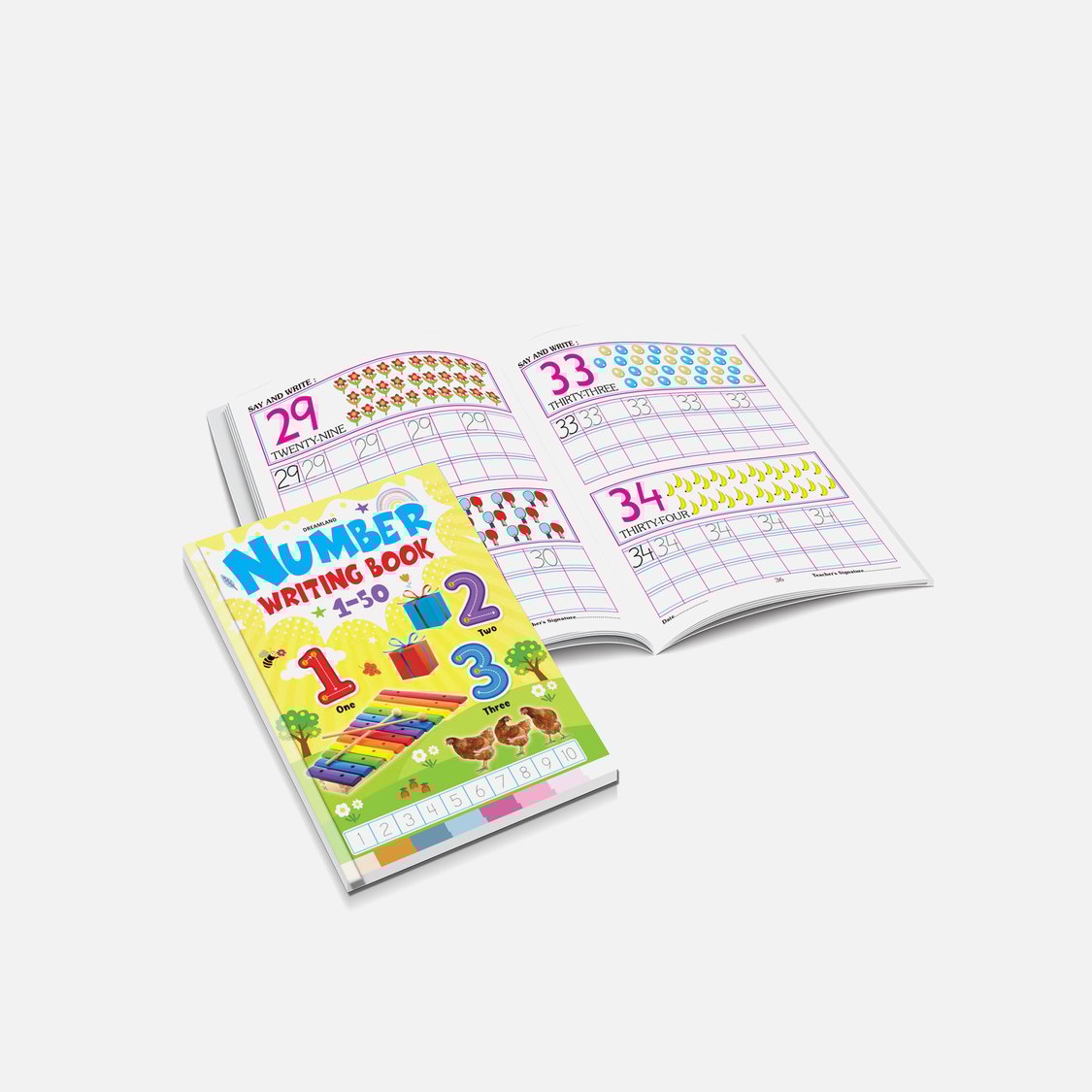Dreamland Number Writing Books - Pack of 4