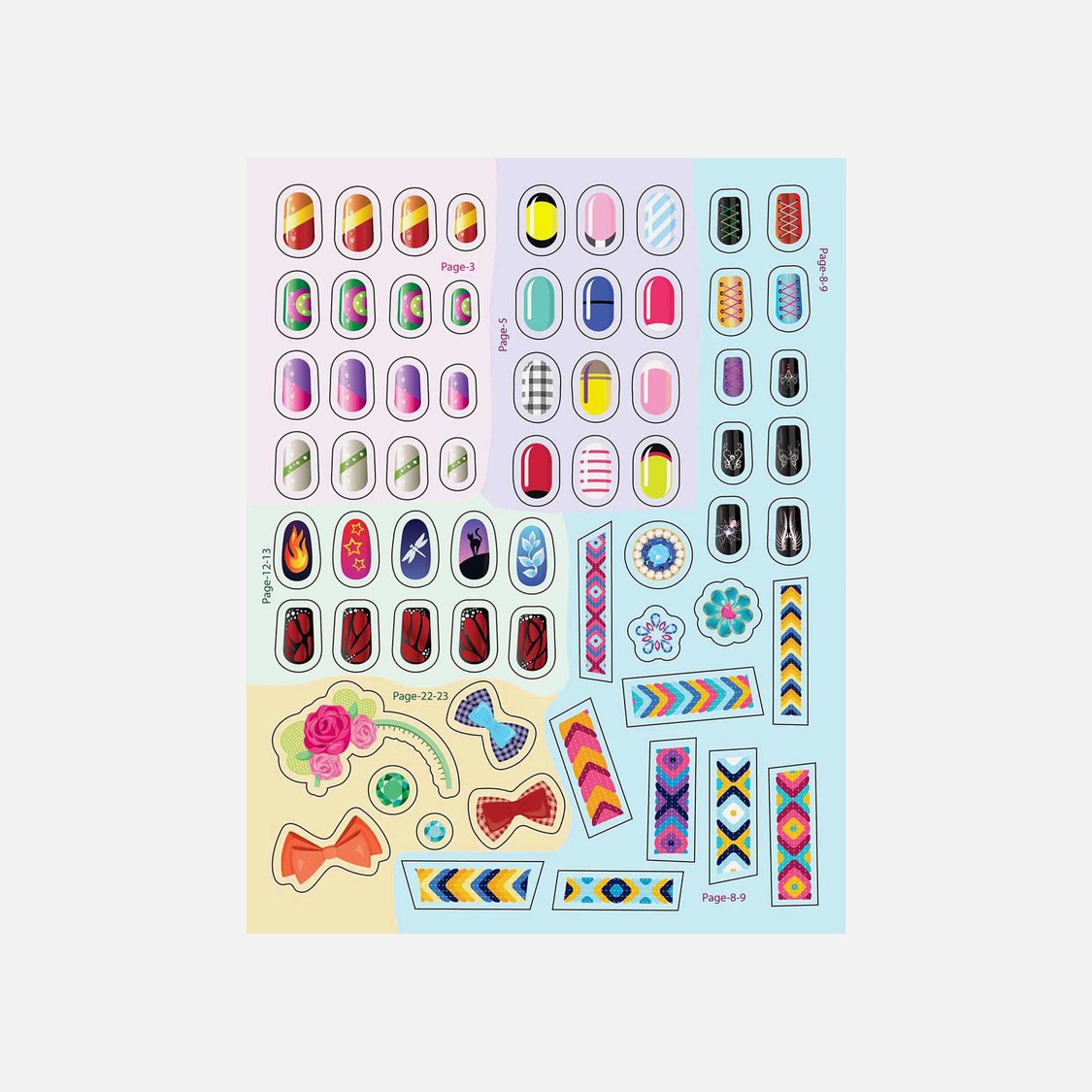 Dreamland Nail Art and Hair Style - Create and Colour Your Own Nail Art with 150 Glitter Stickers