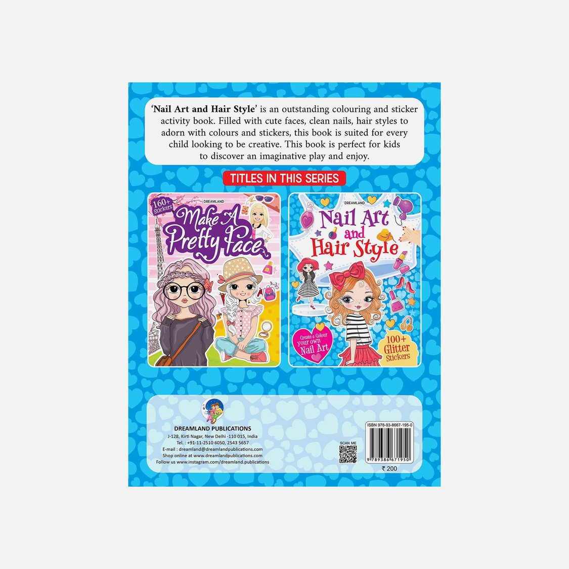 Dreamland Nail Art and Hair Style - Create and Colour Your Own Nail Art with 150 Glitter Stickers