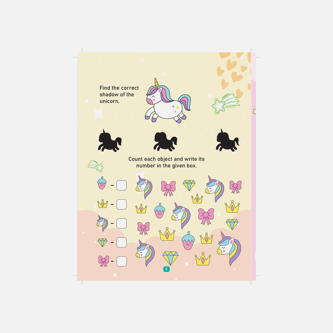 Dreamland Unicorn Activity and Colouring Book - Die Cut Animal Shaped Book