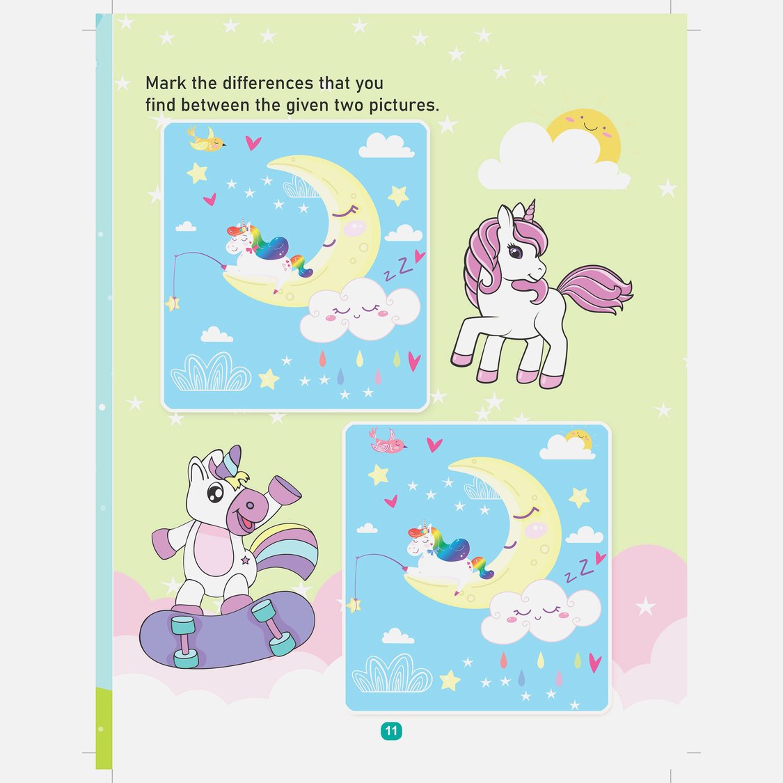 Dreamland Unicorn Activity and Colouring Book - Die Cut Animal Shaped Book