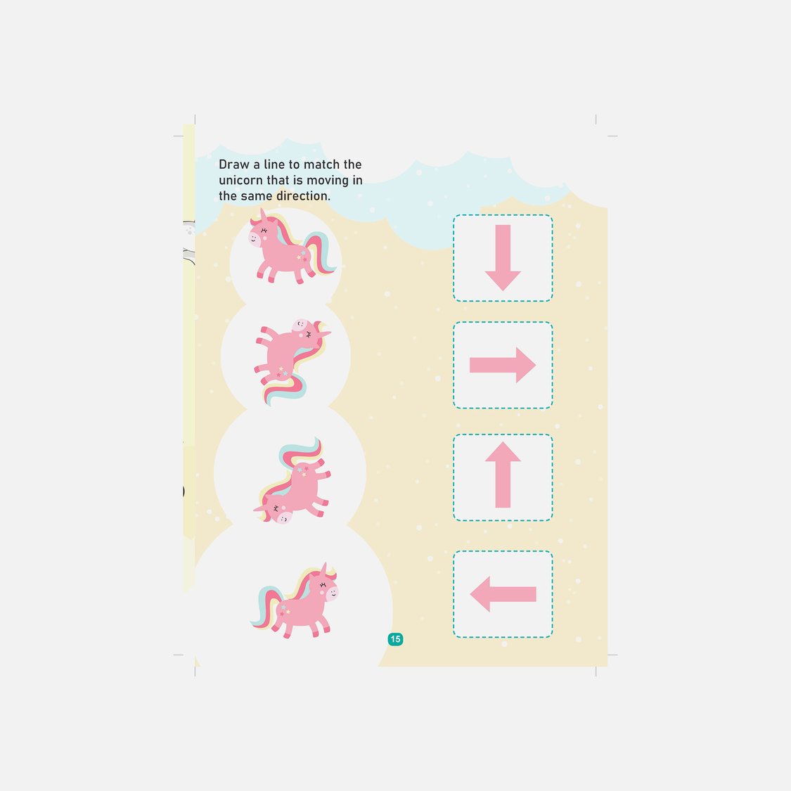 Dreamland Unicorn Activity and Colouring Book - Die Cut Animal Shaped Book