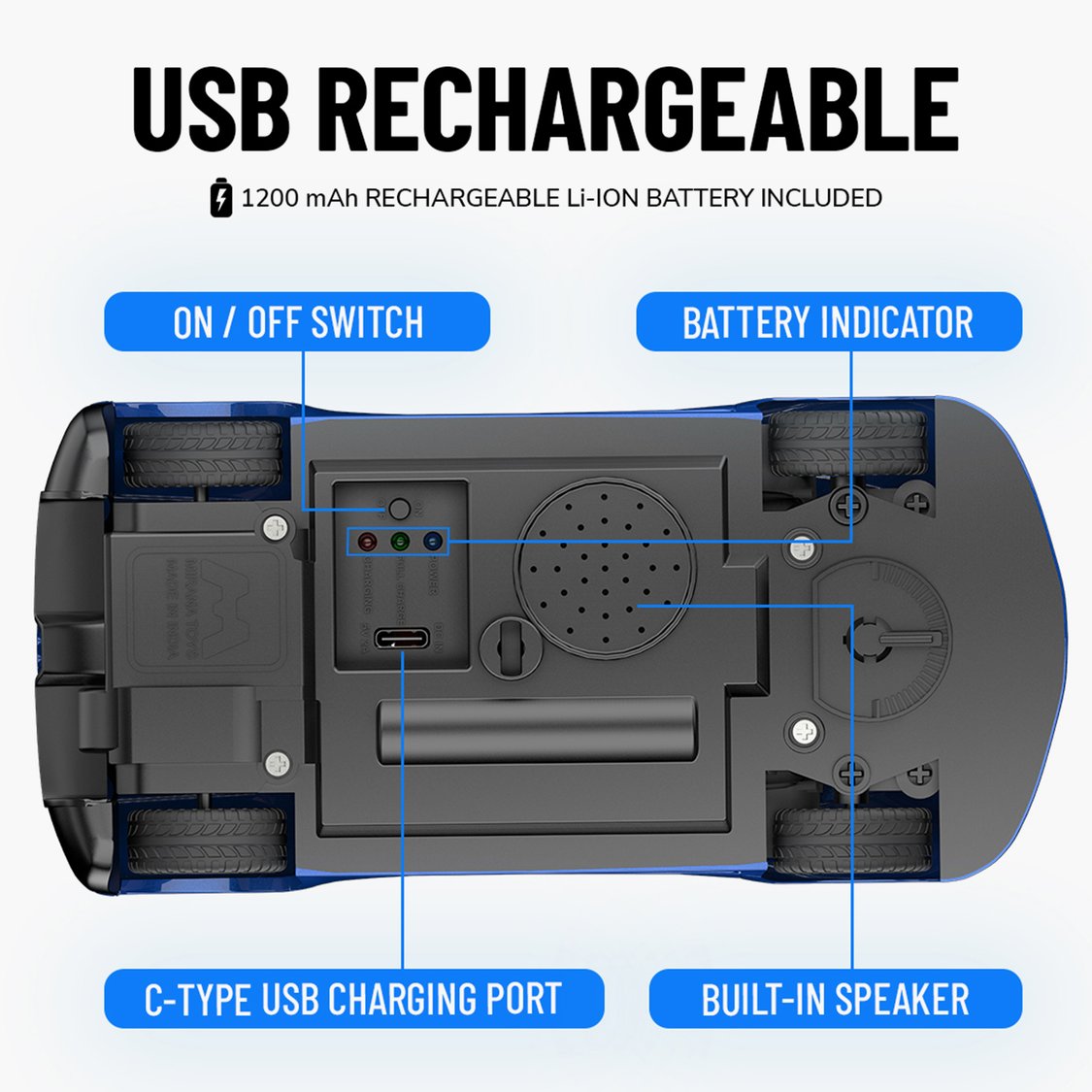 Buy Mirana Rechargeable High Speed Racing Car with App and Remote Control  Car from Mirana at just INR 1199.0
