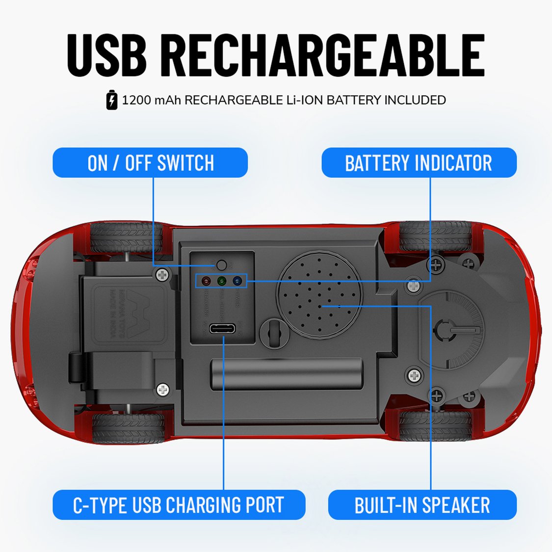Buy Mirana Rechargeable High Speed Racing Car with App and Remote Control  from Mirana at just INR 1199.0