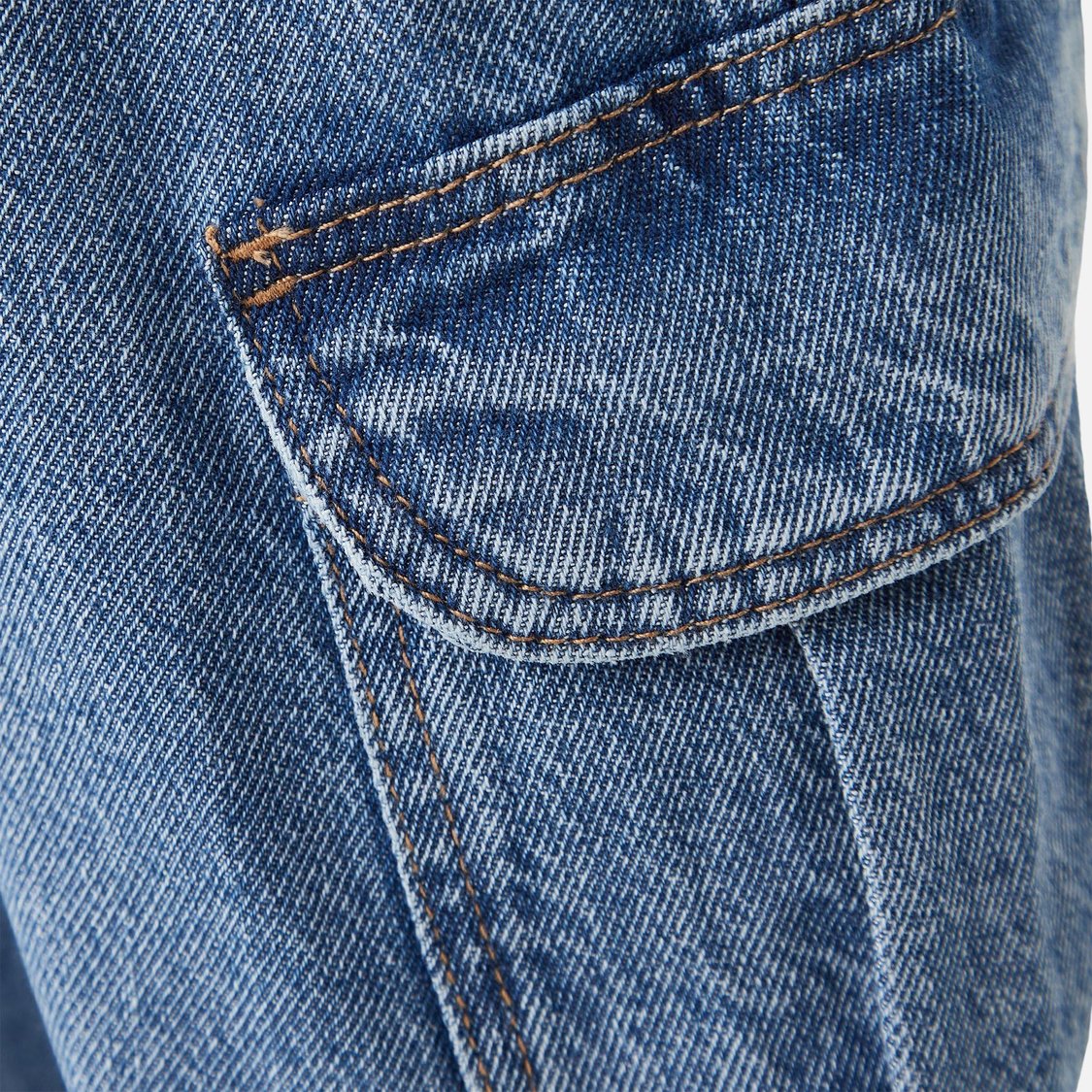 Juniors Boys' Solid Cargo Jeans with Pockets