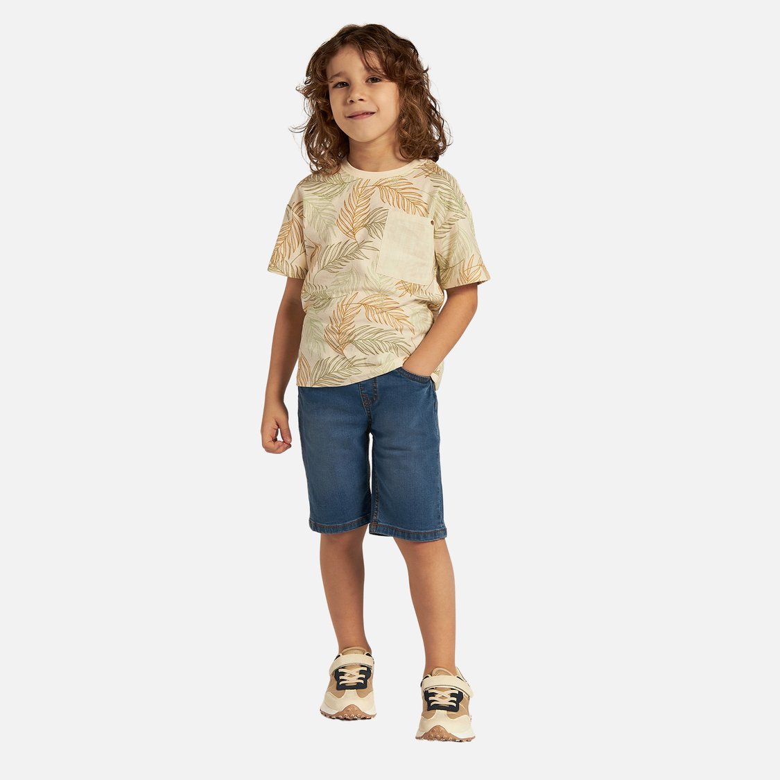Juniors Solid Denim Shorts with Drawstring Closure and Pockets