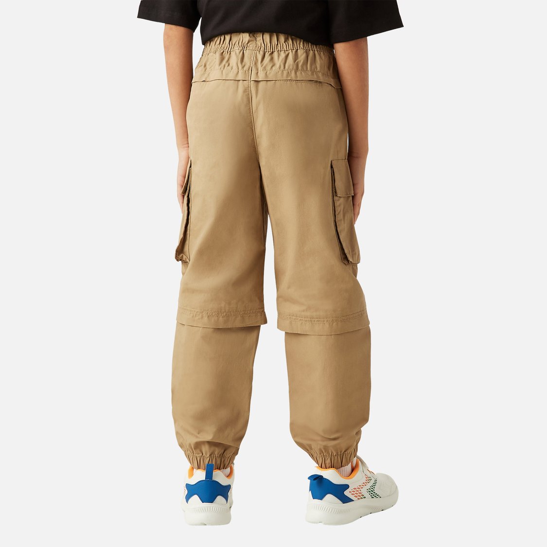 Juniors Solid Cargo Joggers with Drawstring Closure