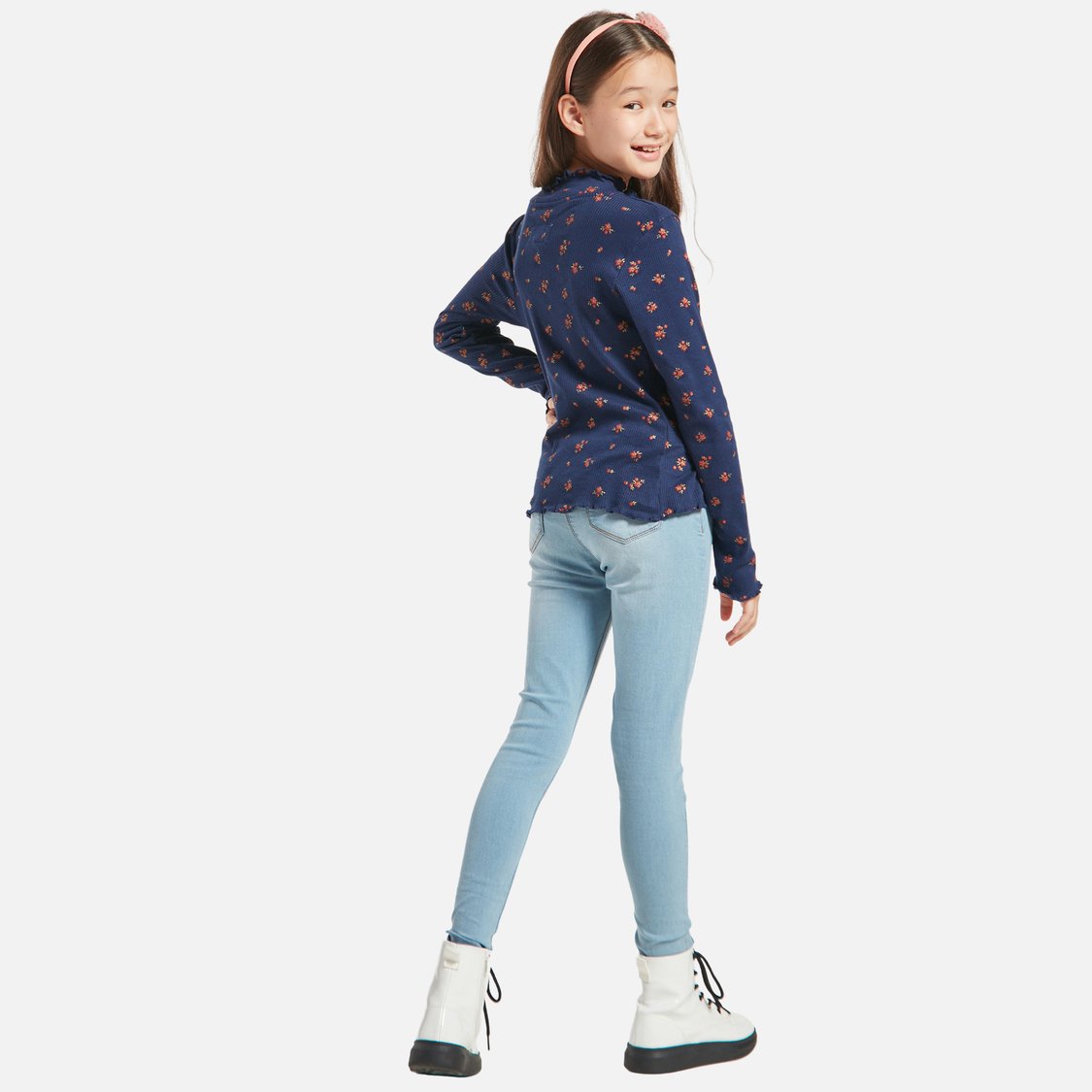 Juniors Girls' Blue Slim Fit Jeggings