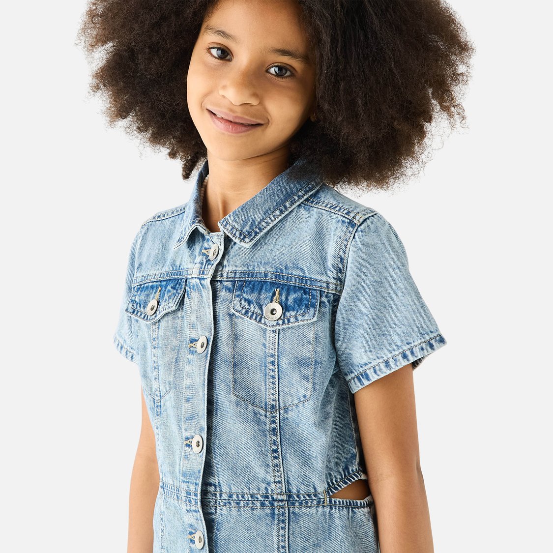 juniors denim shirt dress Buy Juniors Solid Denim Shirt Dress with Short Sleeves and Cutout Detail  from Juniors at just INR 1299.0 at Babyshop