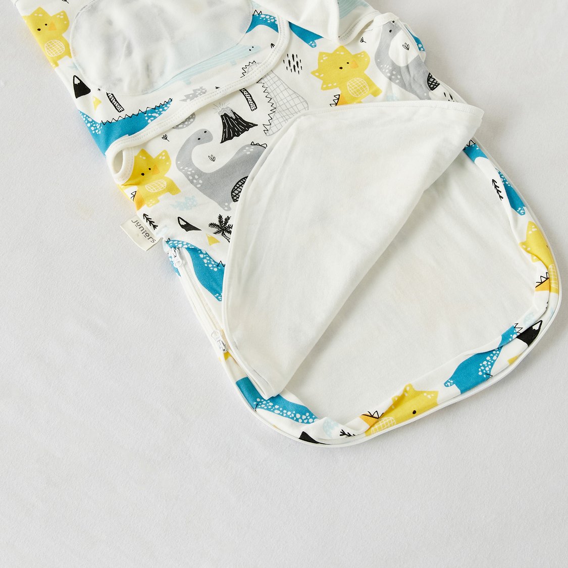 Juniors All-Over Dinosaur Print Sleeping Bag with Wrap and Pillow