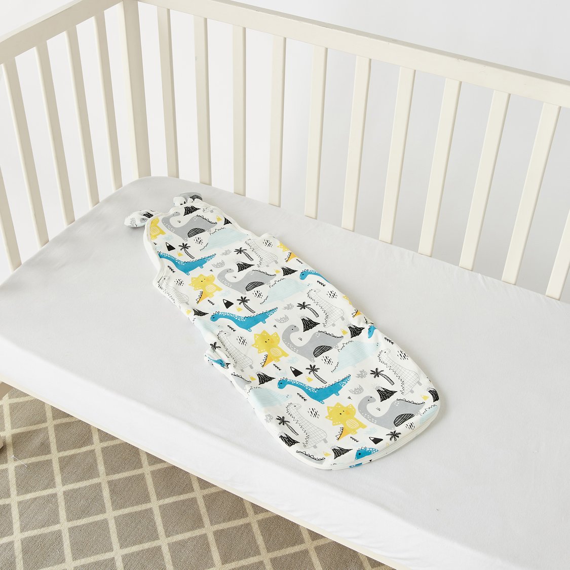 Juniors All-Over Dinosaur Print Sleeping Bag with Wrap and Pillow