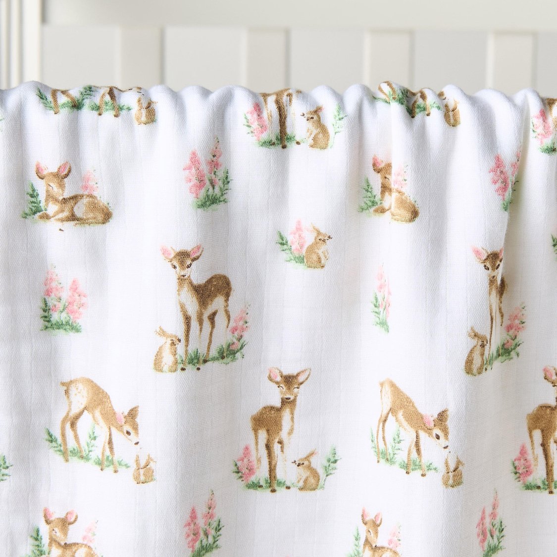 Giggles Deer Friends Bamboo Muslin Swaddle Blanket