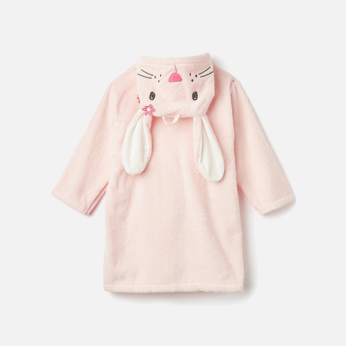 Juniors Bunny Hooded Bath Robe with Tie-Up Belt