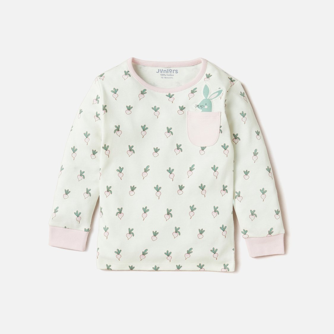 Juniors Beetroot Print Pocket Detail T-shirt and Pyjama Set
