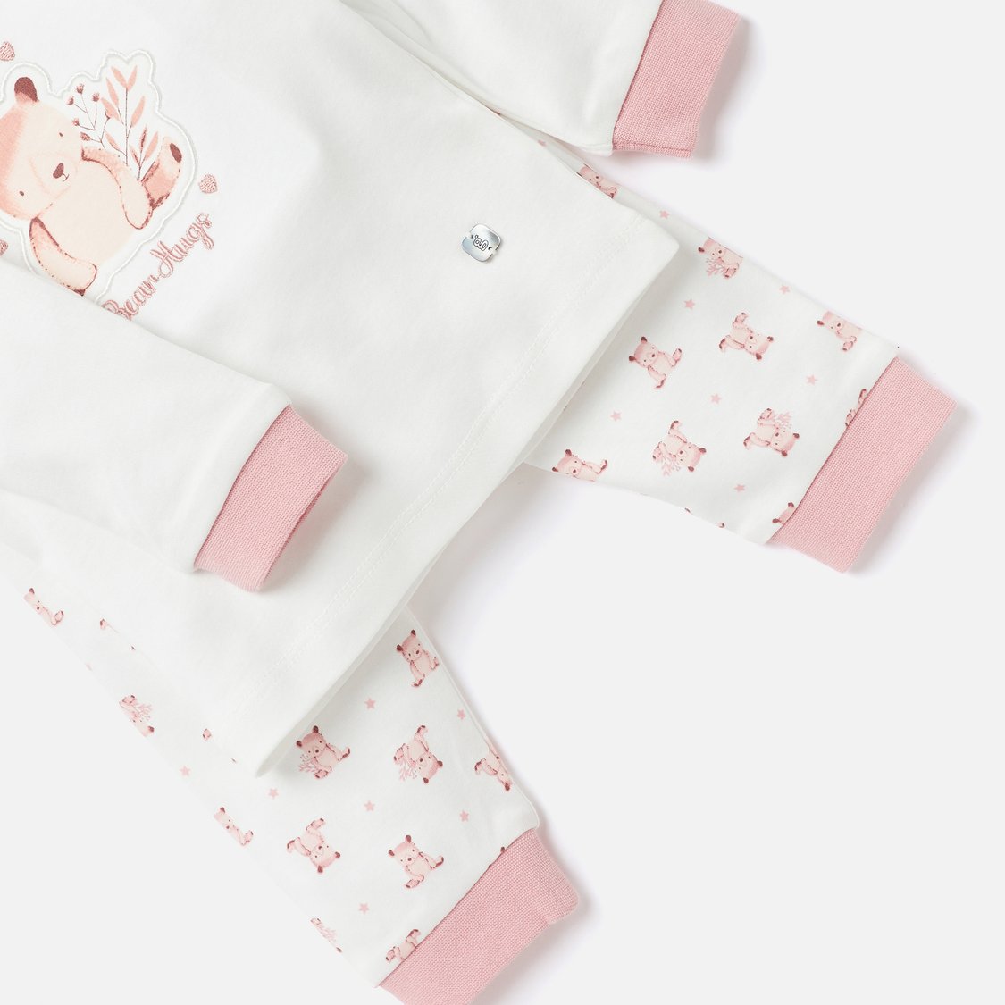 Giggles Bear Print T-shirt and Pyjama Set