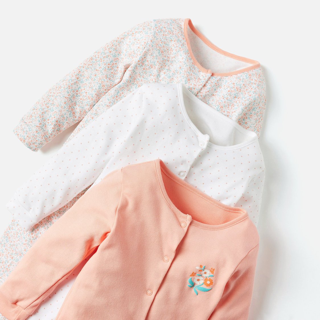 Juniors Printed Closed Feet Sleepsuit - Set of 3