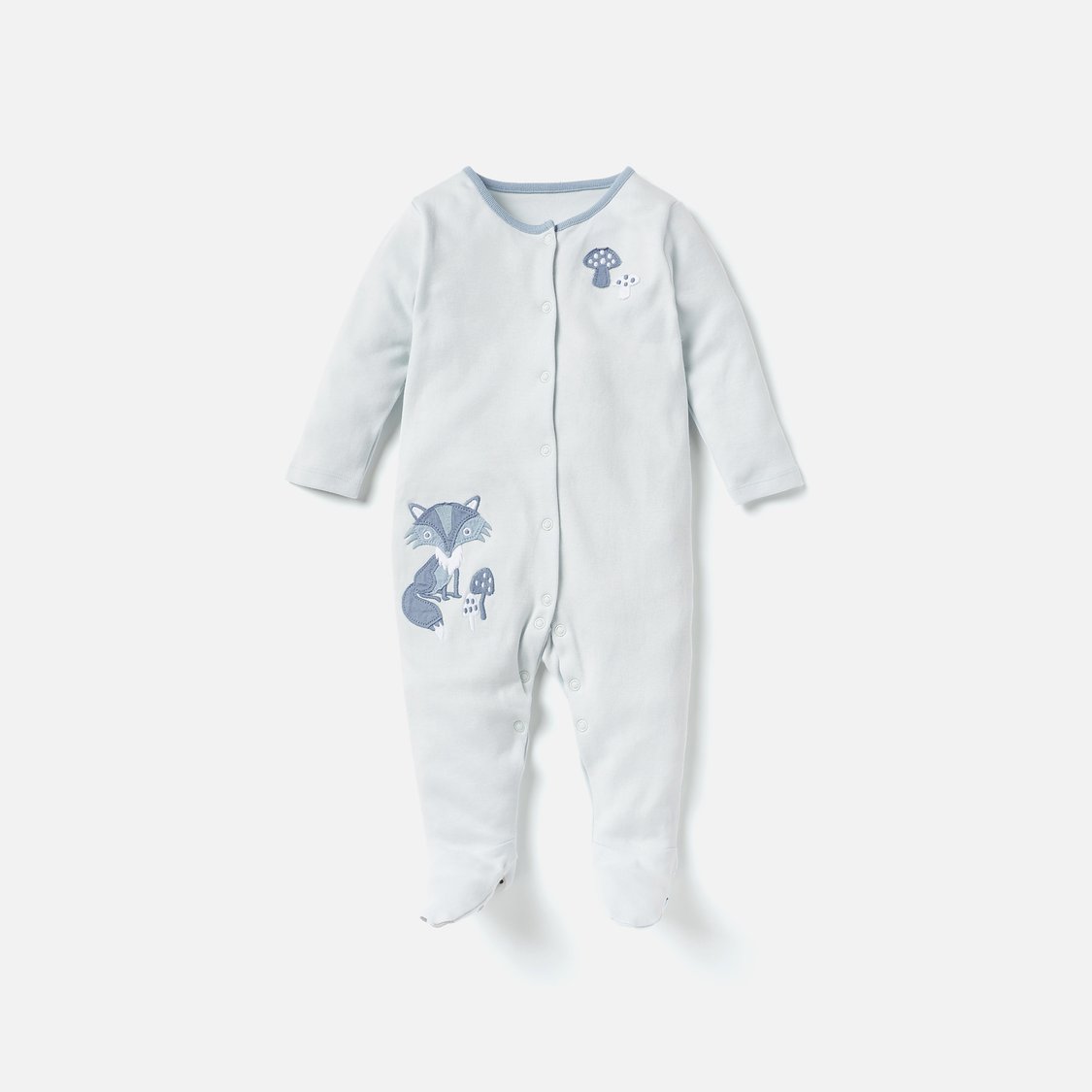 Juniors Fox Print Sleepsuit with Long Sleeves - Set of 3